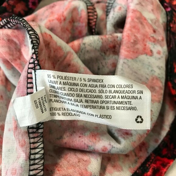 Wild Fable Women Square Neck Spaghetti Strap Floral Red Velvet Mini Dress Size M - Picture 6 of 9